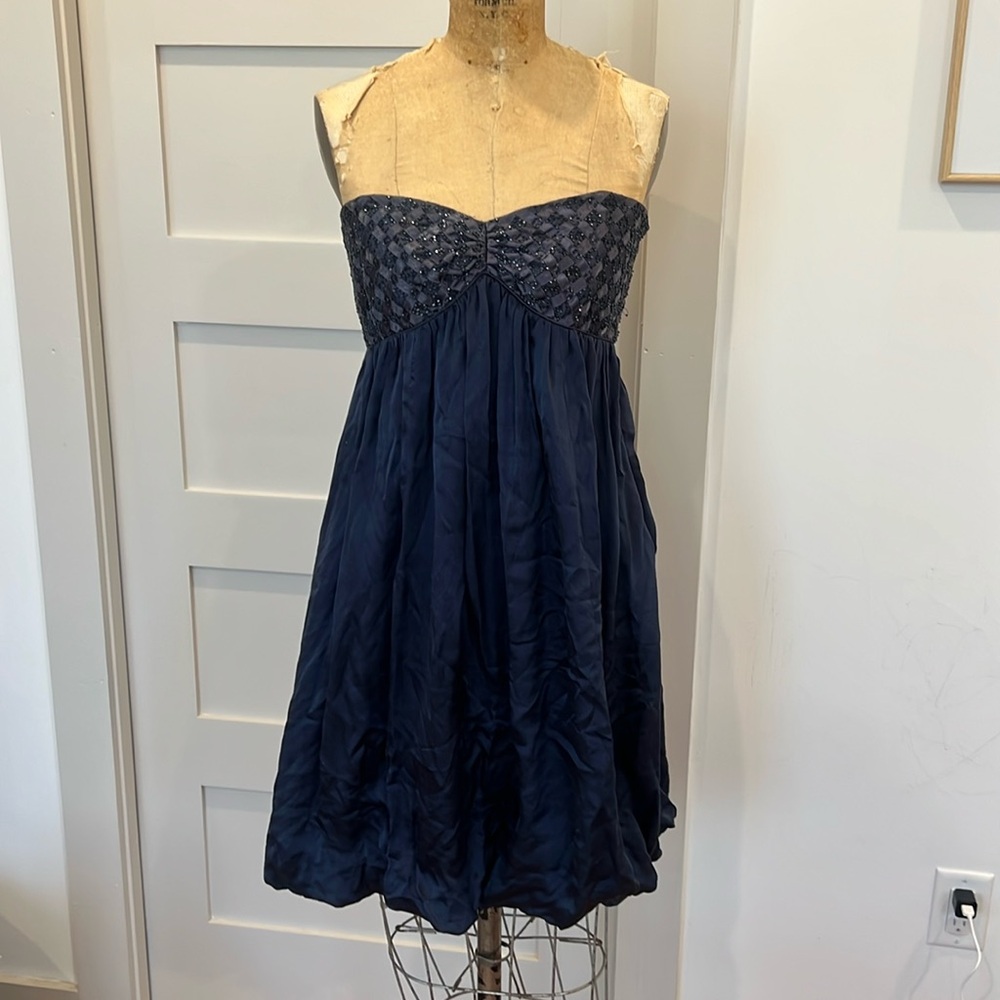 NWOT Laundry by Shelli Segal Silk Beaded Top, Mini Short Dress